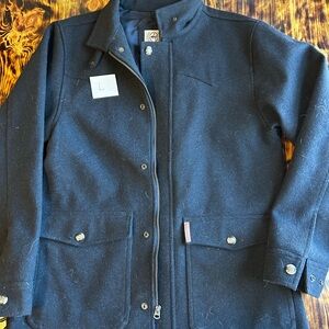 Cinch Black wool coat